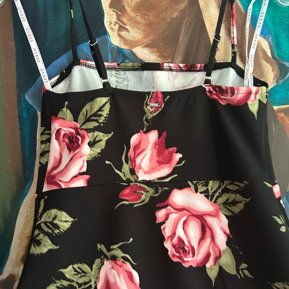 Guess Los Angeles Roses Black and Pink Bodycon Dress Small NWT S - Picture 6 of 16